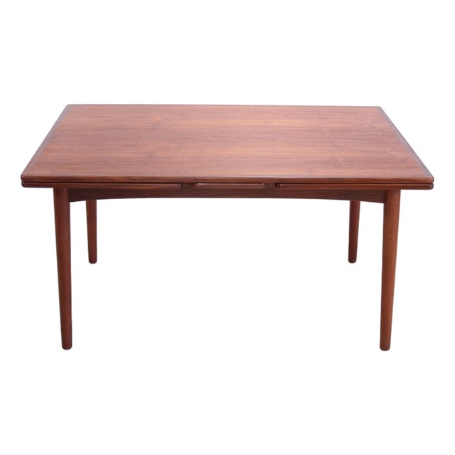 Vintage Extendable Teak Rectangular Dining Table, 1960s For Sale