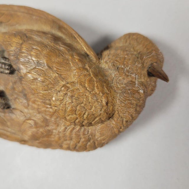 E Lynn Forehand Small Bird Carving Sculpture Figurine For Sale - Image 4 of 9