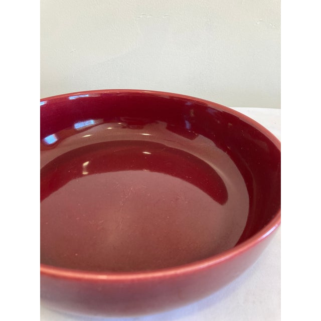 Bauer Mid 20th Century Mid-Century Modern Bauer Pottery Red Art Pottery Serving Bowl For Sale - Image 4 of 9