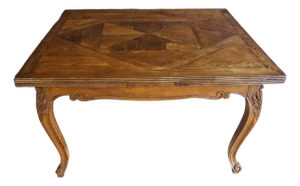 Antique French Oak Drawleaf Dining Table