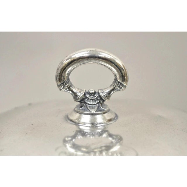 Antique Art Nouveau Silver Plated Lidded Soup Tureen Engraved "Louise" For Sale - Image 11 of 11