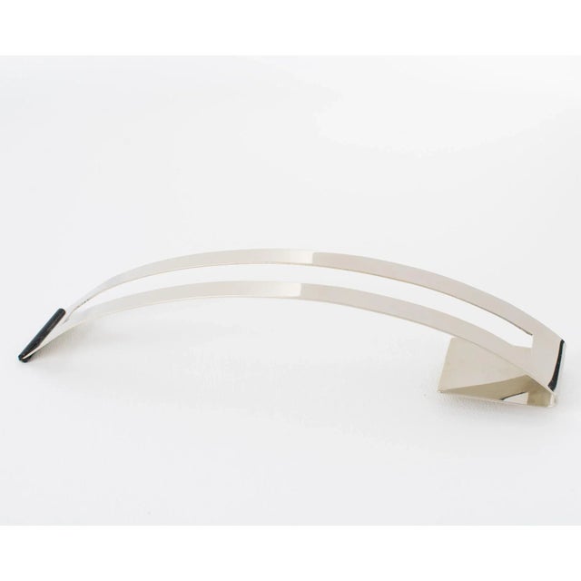 Modernist Giant Chrome Brooch by Valerie Mainguet For Sale - Image 10 of 12