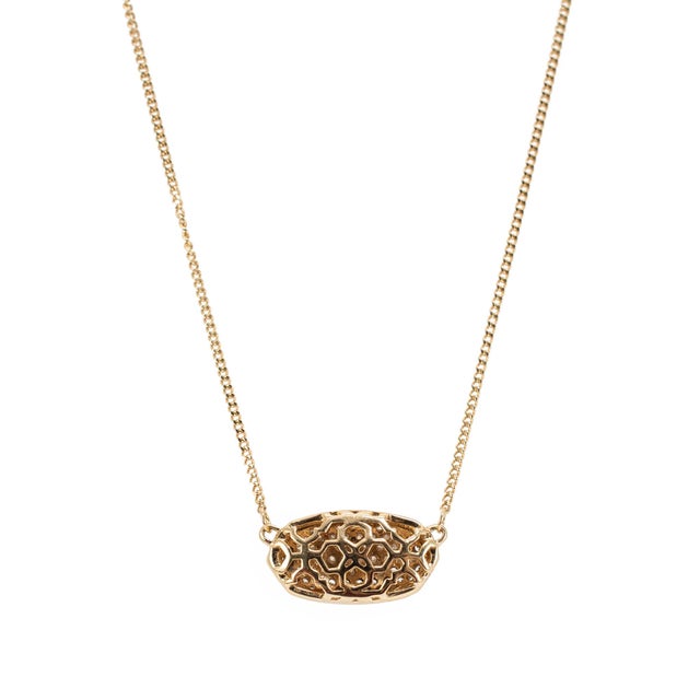 Kendra Scott Elisa 14k Yellow Gold 0.39ct Pave Diamond Pendant Necklace For Sale - Image 4 of 8