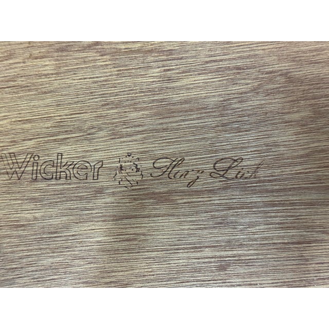 1980s Mid Century Henry Link Wicker Etagere With Storage For Sale - Image 12 of 12