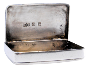 Plain Silver Matchbox with Hinged Lid