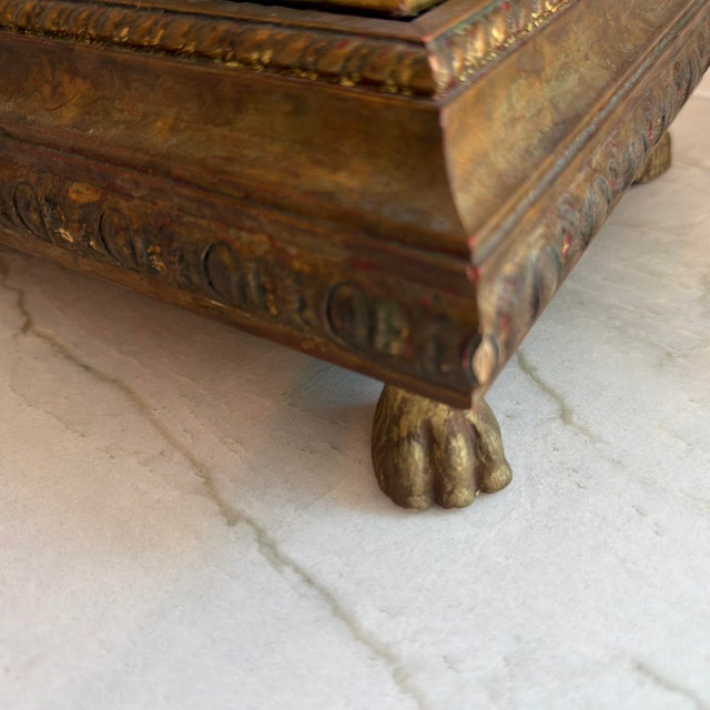 Gilt Long Rectangular Wooden Rococo Style Decorative Box For Sale - Image 4 of 11