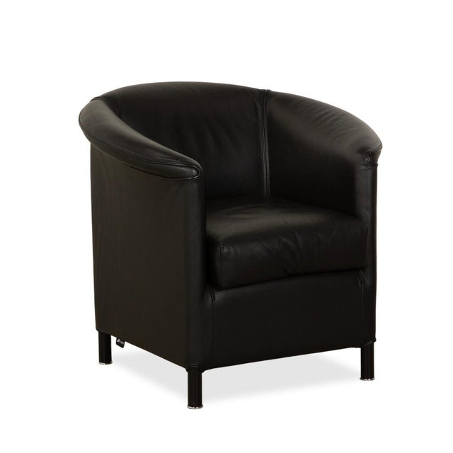 Aura Armchair in Black Leather by Paolo Piva for Wittmann For Sale - Image 14 of 14