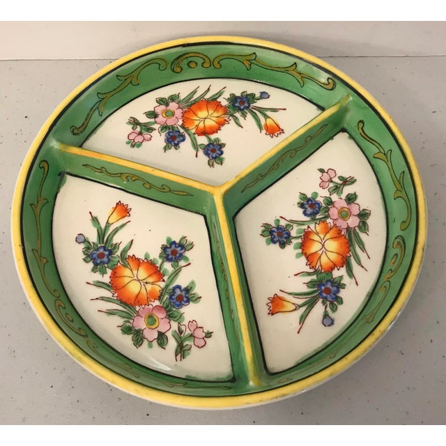 Vintage Japanese Hand Painted Divided Dish Chairish