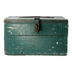Vintage Painted Wooden Tool Box