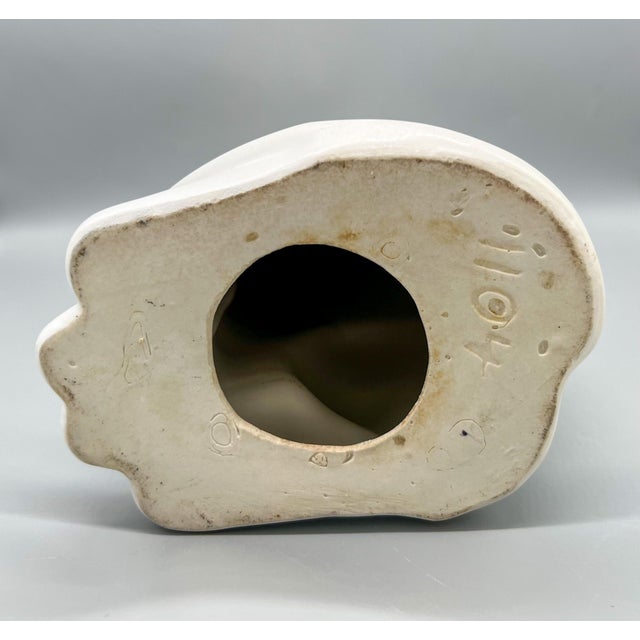 White 18" Art Deco Style White Bisque Ceramic Cat – Monumental Figurine For Sale - Image 8 of 12