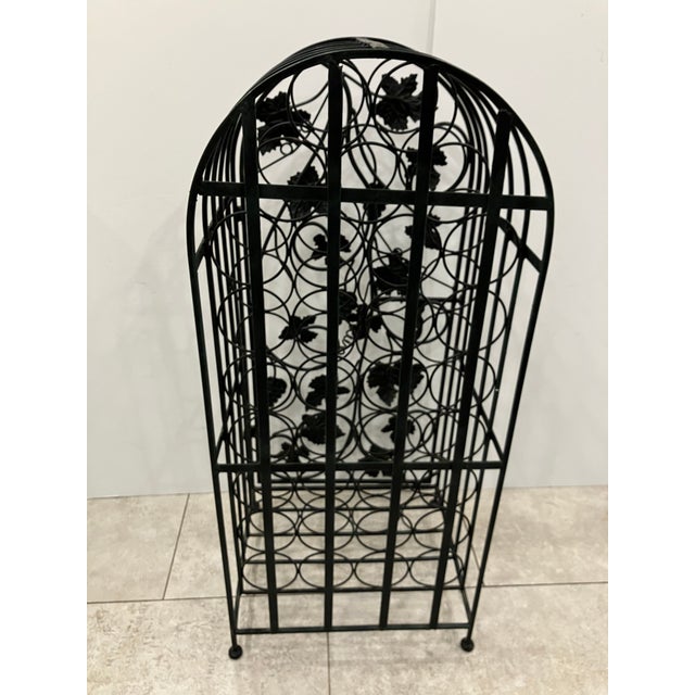 2000 - 2009 Vintage Iron Wine Rack For Sale - Image 5 of 6