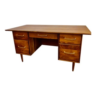 1960s Solid Walnut Desk For Sale