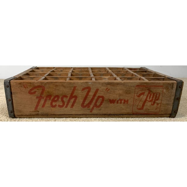Early 20th Century Vintage 7-Up Wooden Bottle Crate For Sale - Image 5 of 8