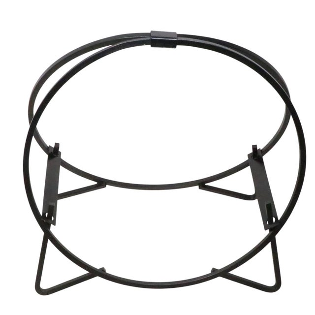 Small Wrought Iron Mid 20th Century Log Holder For Sale - Image 4 of 8