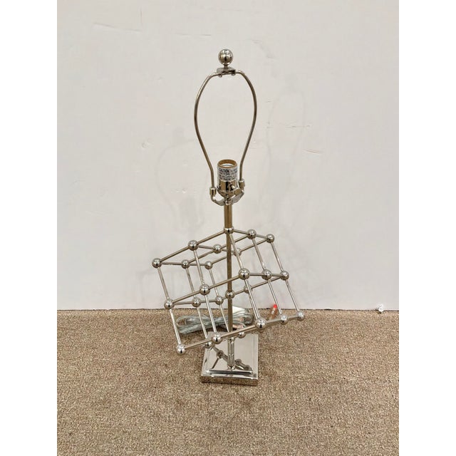 Regina Andrew Cubic Lamp Polished Nickel. For Sale - Image 4 of 5