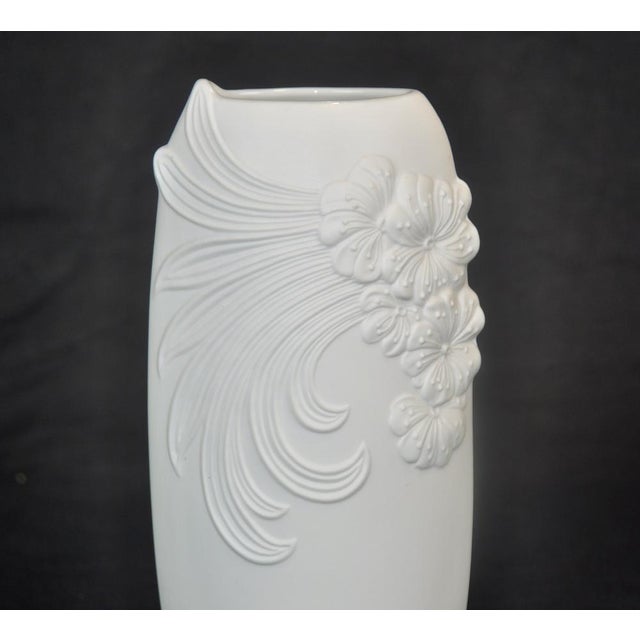 German Vase with Flower Drawings from Ak Kaiser, 1960s For Sale - Image 4 of 7