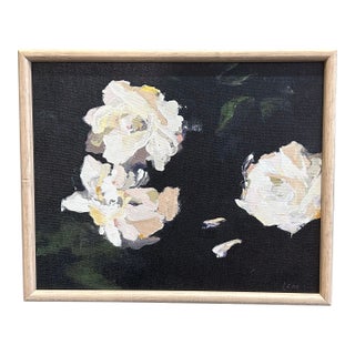 Framed Garden Roses II Painting For Sale