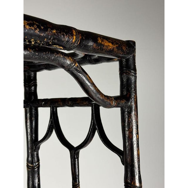 Black Bookcase in Faux Bamboo For Sale - Image 10 of 18