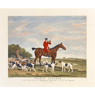 Thomas Oldaker Berkeley Hounds Equestrian Hunting Print – Vintage Reproduction, 29.75 X 25" For Sale