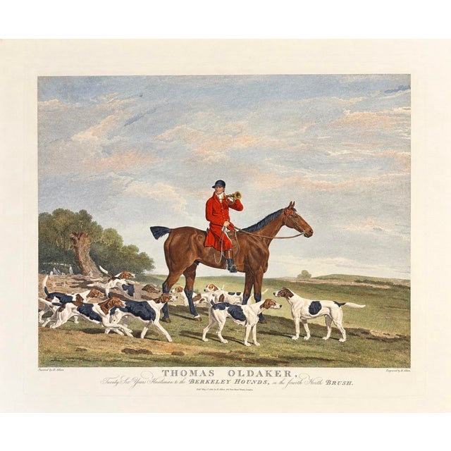 Thomas Oldaker Berkeley Hounds Equestrian Hunting Print – Vintage Reproduction, 29.75 X 25" For Sale
