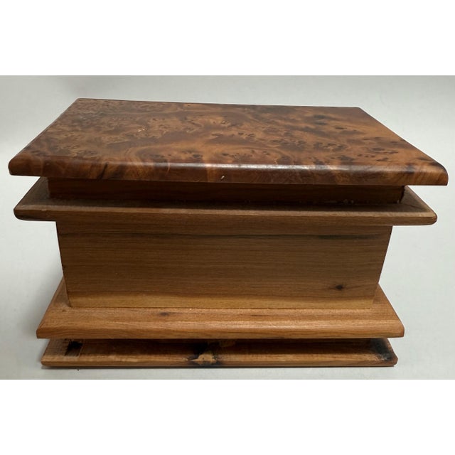 Early 20th Century Vintage Moroccan Book-Form Burlwood Box in Burled Amboyna For Sale - Image 10 of 11