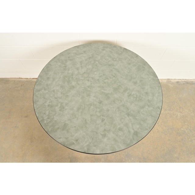 Early 21st Century Herman Miller Style Modern Round Pedestal Dining Table or Game Table For Sale - Image 5 of 8