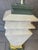 Sculpture Materials 1980s Postmodern Tiered Geometric Plaster Table Lamps W/ Coolie Shades - a Pair For Sale - Image 7 of 12