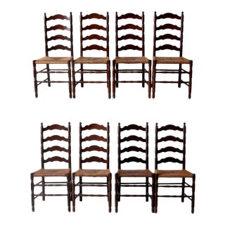 Antique Tell City Chair Company Dining Chairs - Set of 8 For Sale