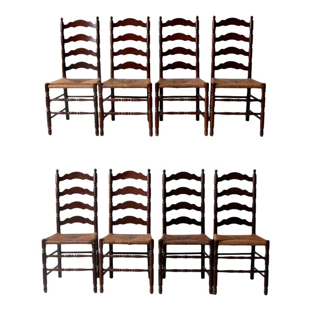 Antique Tell City Chair Company Dining Chairs - Set of 8 For Sale