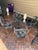French Provincial Mid 20th Century Molla Table Base and 4 Arm Chairs For Sale - Image 3 of 18