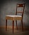 Italian Walnut Wood, White and Bronze & Velvet Chair, 1950s For Sale - Image 6 of 8