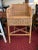 Rustic Vintage Wicker Lounge High Bar Stool For Sale - Image 3 of 10