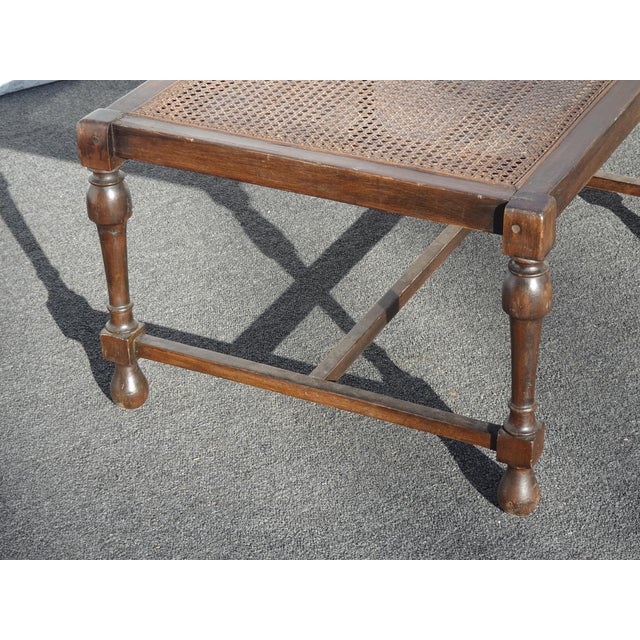 Unique Antique French Country Cane Chaise Lounge Chair ~ Day Bed For Sale - Image 11 of 18