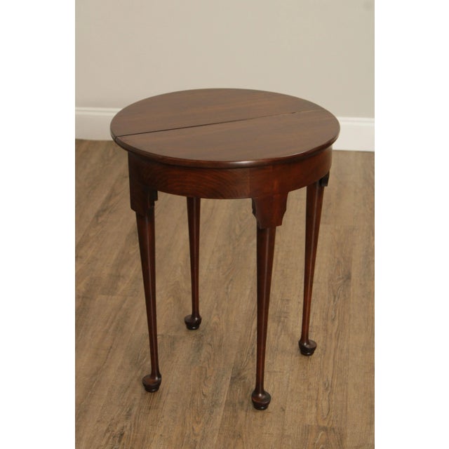 Queen Anne Style Cherry Demilune Gate Leg Occasional Table For Sale In Philadelphia - Image 6 of 12
