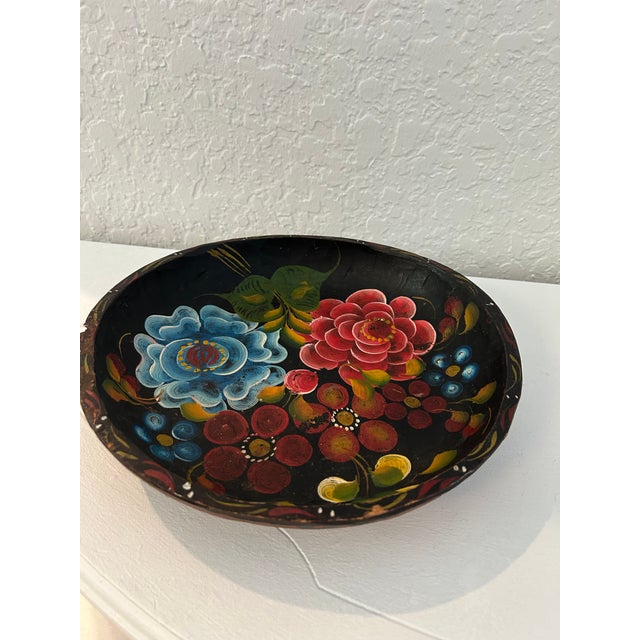 Rustic Mid-Century Mexican Carved Wood Batea Bowl For Sale - Image 3 of 4