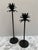 Vintage Set of Two Black Palm Tree Candleholders For Sale In Sacramento - Image 6 of 7