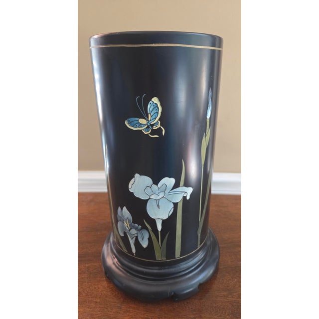 Vintage Black Pedestal Stand Plinth For Sale - Image 4 of 7