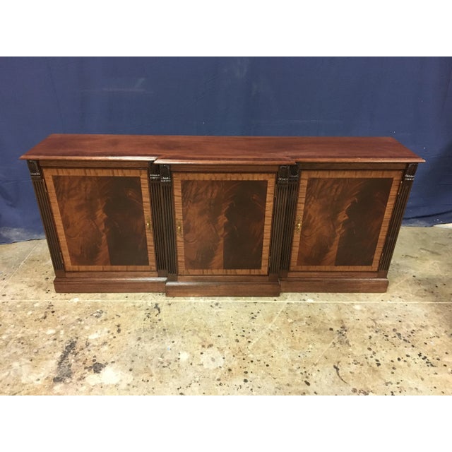 Mahogany Traditional Three-Door Buffet Credenza by Leighton Hall Made-To-Order For Sale - Image 4 of 10