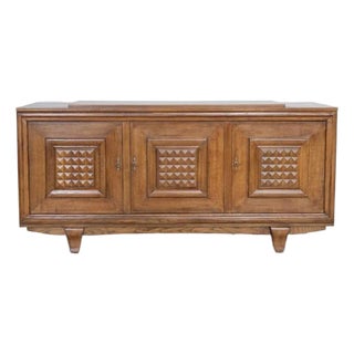 1940s French Oak Sideboard For Sale