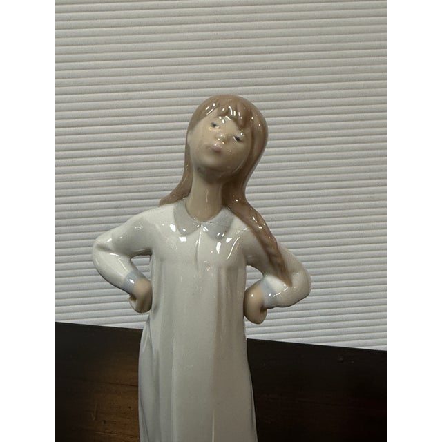 1970s Fulgencio García for Lladró Girl Stretching Porcelain Figurine, Signed For Sale - Image 5 of 12