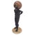 Atlas Bronze Statue with Sky-Blue Marble Vault, 19th Century For Sale - Image 3 of 5