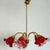Vintage Brass and Glass 5-Light Chandelier, 1980s For Sale - Image 14 of 14