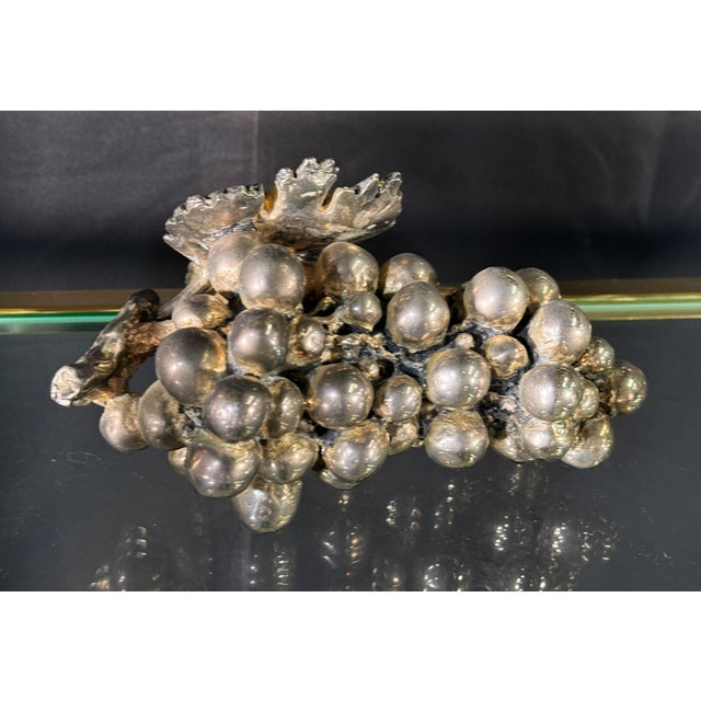 Collection of Silver Plated Decorative Fruit Sculptures Mid-Century - Set of 7 For Sale - Image 9 of 11