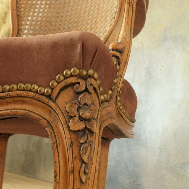 1950s Vintage Carved Armchair, 1950s For Sale - Image 5 of 10