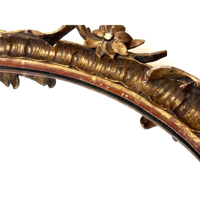 French Rococo Hand-Carved Giltwood Mirror, 19th Century For Sale - Image 12 of 18