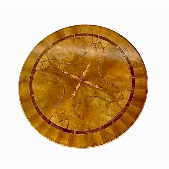 Italian Marquetry Inlaid Round Center Table For Sale - Image 10 of 11