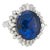 Mid 20th Century 4.58ct Natural Black Opal Diamond Platinum Ring, Sz 7.5 For Sale