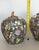 Pair of Vintage Chinese Famille Rose Medallion Pumpkin Form or "Melon-Ribbed" Body Ginger Jars With Gilded Stem Lids 10.5"h X 9"w For Sale - Image 10 of 12