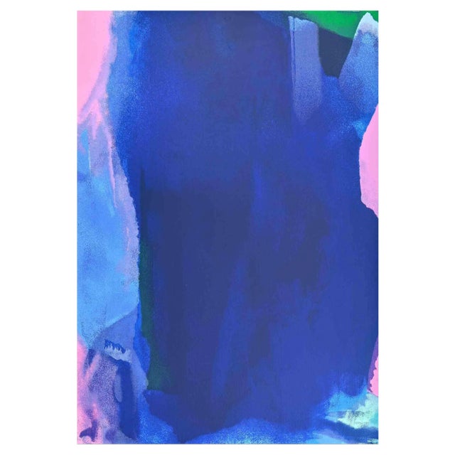 Italo Bressan, The Visible of the Invisible, Blu Composition, Screenprint, 1989 For Sale