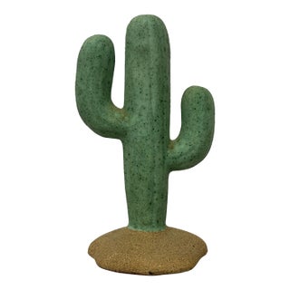 Vintage Ceramic Cactus Sculpture For Sale